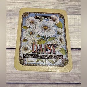 Vintage Daisy Seed wall art
